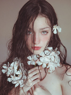 Girl And Flowers Girl And Flowers