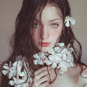 Girl And Flowers Girl And Flowers